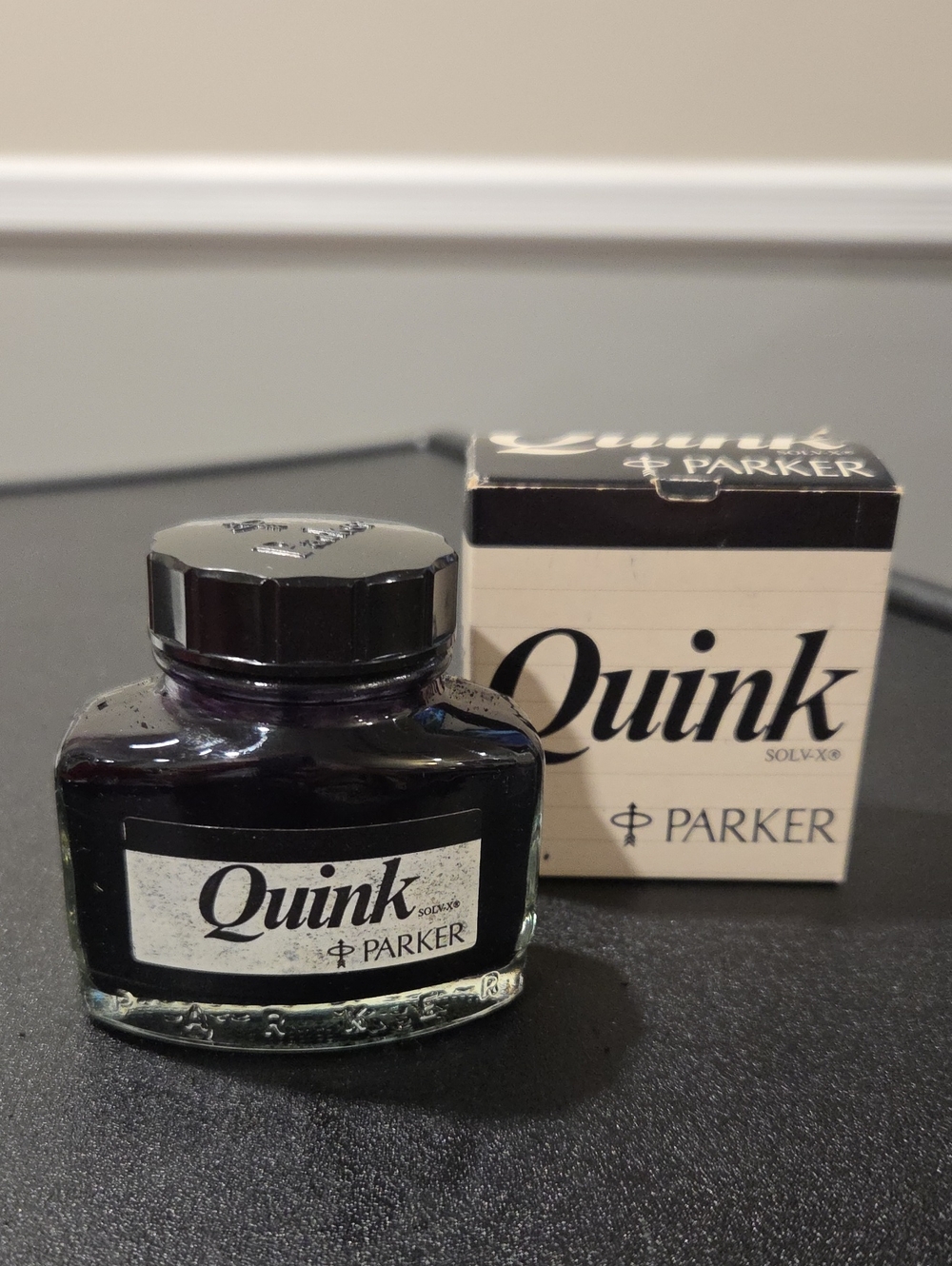 Parker Quink Fountain Pen Ink Bottle in Black Ink